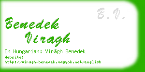 benedek viragh business card